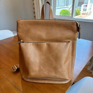 Andar Addison Leather Backpack Sand